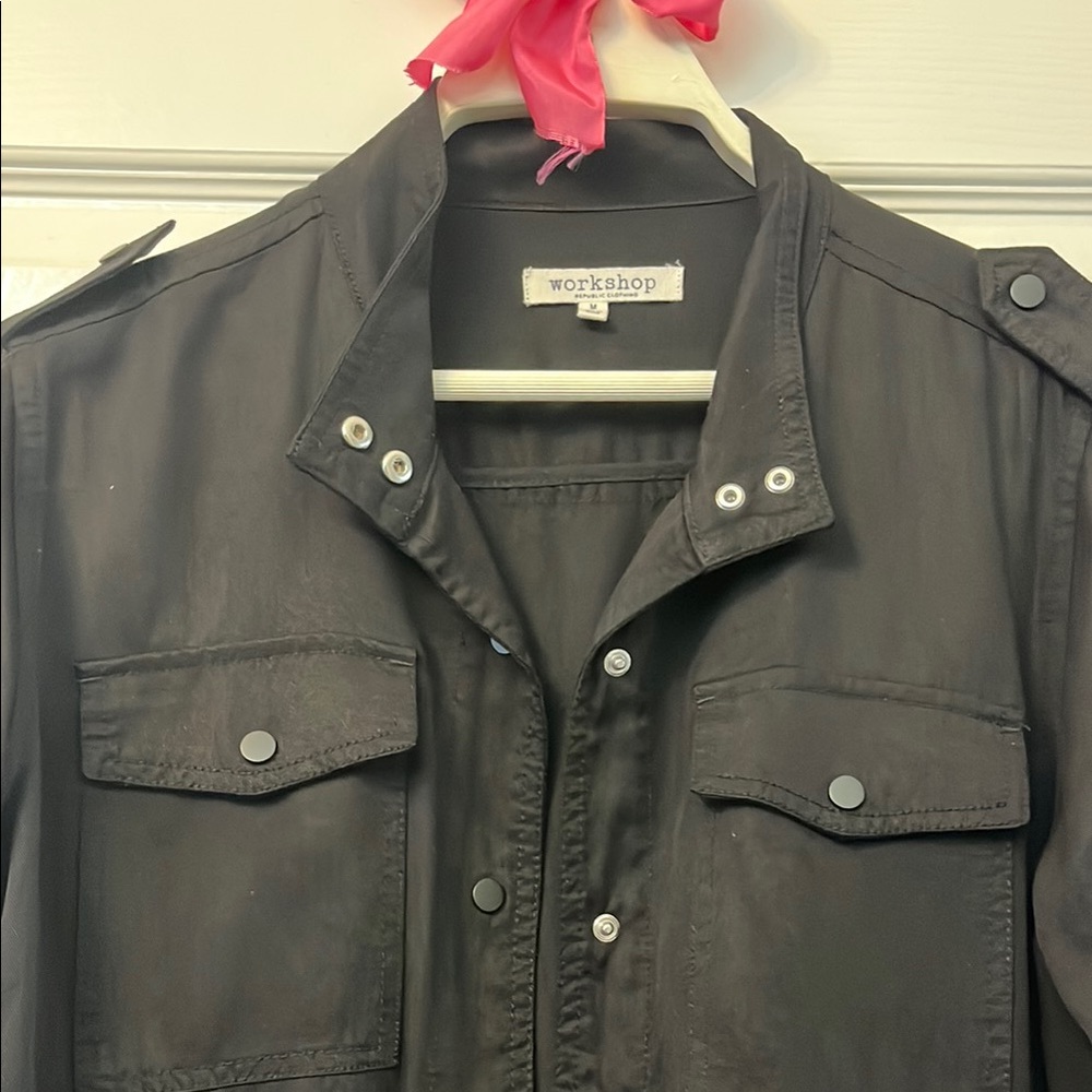 Workshop Black Tencel Utility Jacket - image 3